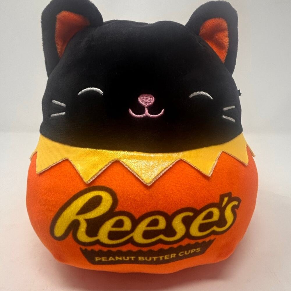 Kellytoy Black Orange Reese's Peanut Butter Cups Colton Cat Squishmallow's
